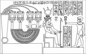 Hathor Sistrum/Crotalum image - Dendera Crypt