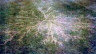 Lichtenberg pattern etched in grass by lightning
