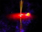 Artist's conception of flaring black hole GX 339-4