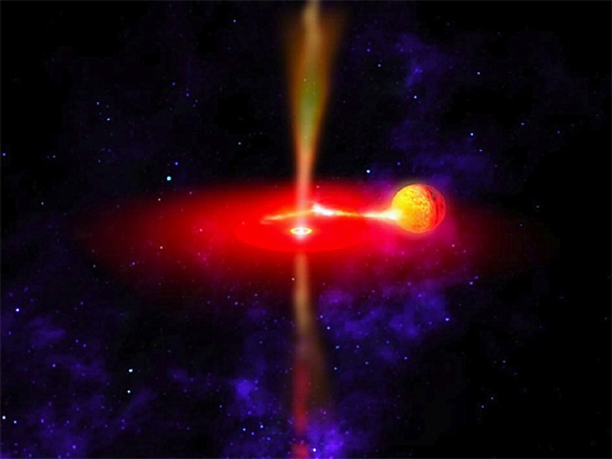 Artist's conception of flaring black hole GX 339-4