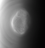 Polar cloud vortex on Titan