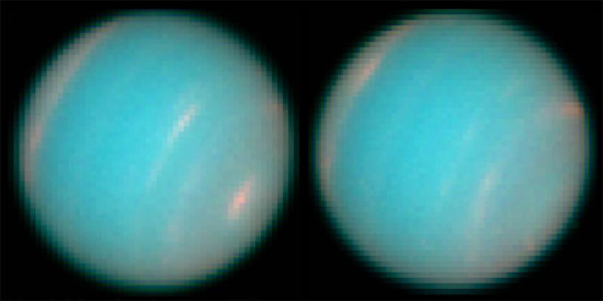 Both hemispheres of Neptune