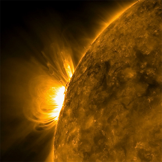 An exploding double layer on the Sun