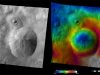 Albedo and elevation images for Oppia crater on Vesta