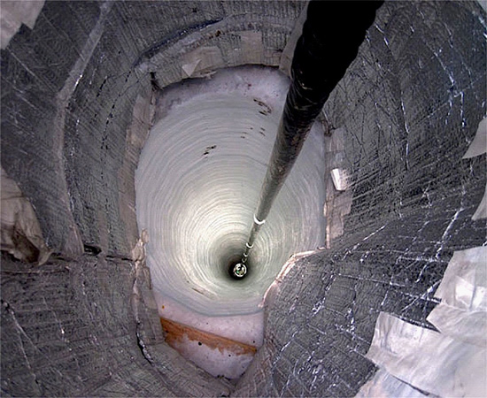 Part of the IceCube neutrino observatory in Antarctica