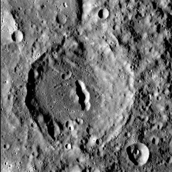 Unnamed "pit-floor crater" on Mercury. Credit: NASA/Johns Hopkins University Applied Physics Laboratory/Smithsonian Institution/Carnegie Institution of Washington