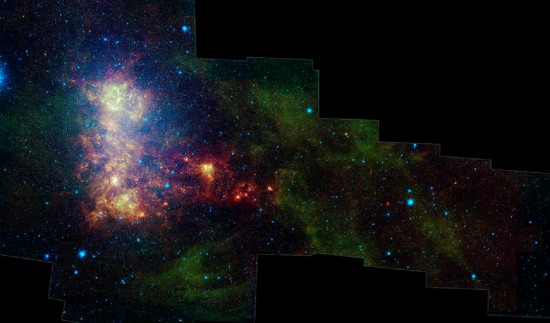 Infrared image of the Small Magellanic Cloud. Credit: NASA/JPL-Caltech/STScI.