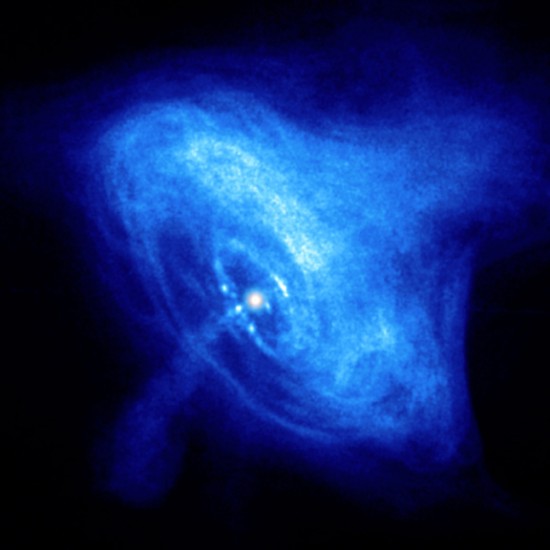 The Crab Nebula pulsar, a hypothetical neutron star. Credit: NASA/CXC/ASU/J. Hester et al.