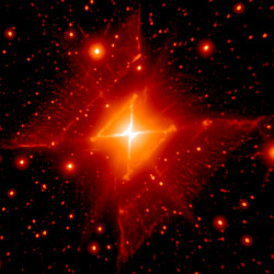Red Square nebula. Credit: Peter Tuthill, Sydney University Physics Dept Palomar and W.M. Keck observatories