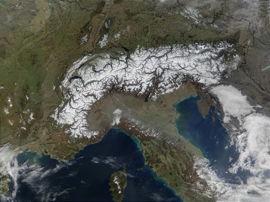 The Alps from space. Credit: Jacques Descloitres, MODIS Land Rapid Response Team, NASA/GSFC