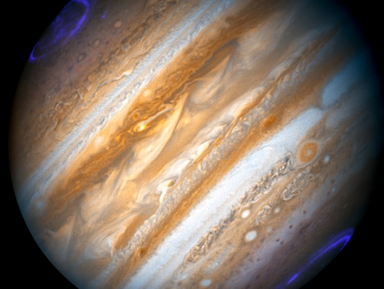 Jupiter's auroral ovals from the New Horizons spacecraft. Credit: NASA/ESA, The Hubble Heritage Team. Acknowledgment: H. Weaver (JHU/APL) and A. Simon-Miller (NASA/GSFC)