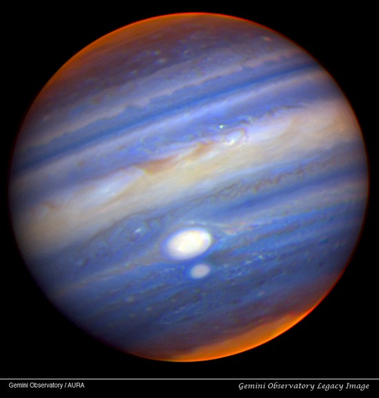 Gemini North adaptive optics image of Jupiter